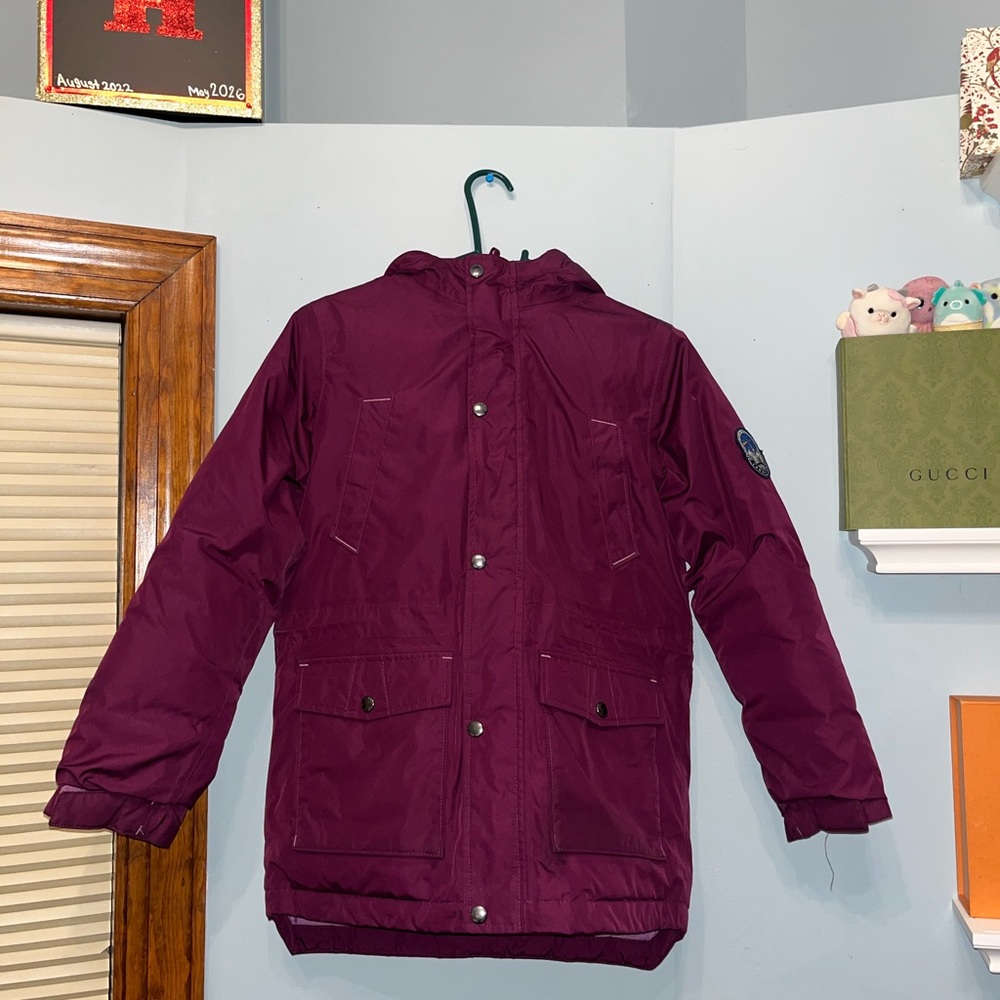 Land’s End Kids Purple Hooded Winter Jacket size 10-12 (M)